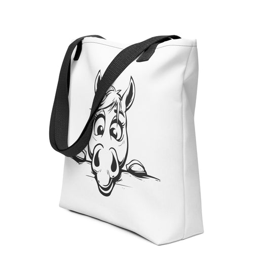 Tote bag- Peeking Horse 4 - offthespeed