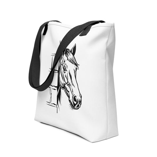 Tote bag- Peeking Horse 6 - offthespeed
