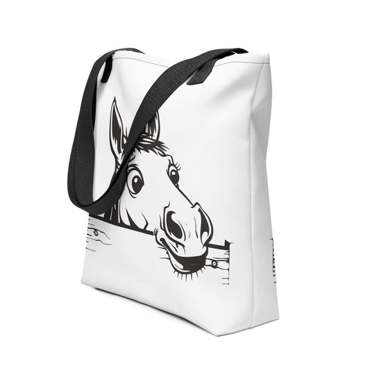 Tote bag- Peeking Horse 17 - offthespeed