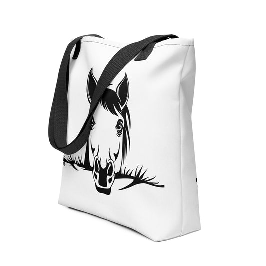 Tote bag- Peeking Horse 19 - offthespeed