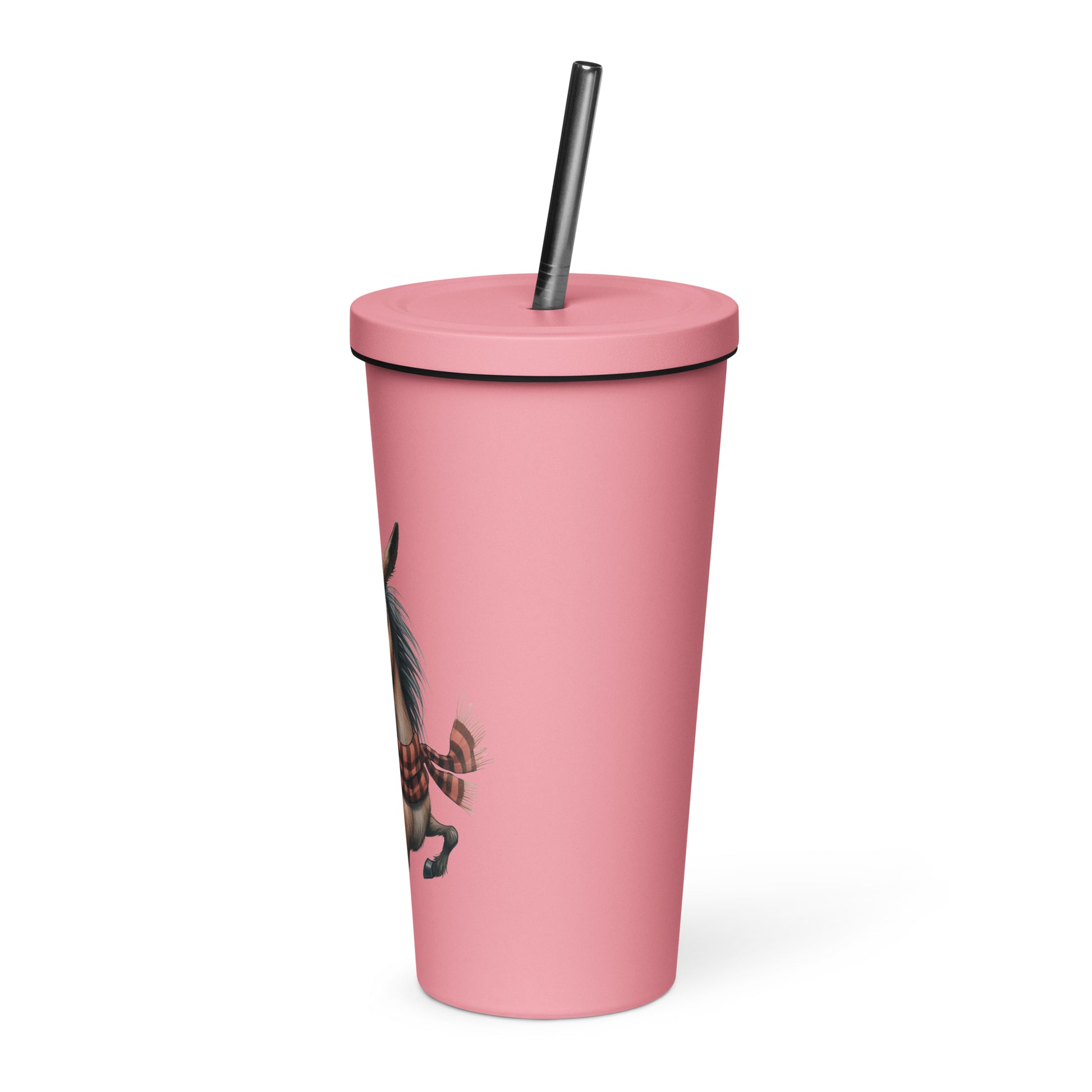 Insulated tumbler with a straw- Crazy Horse 2 - offthespeed
