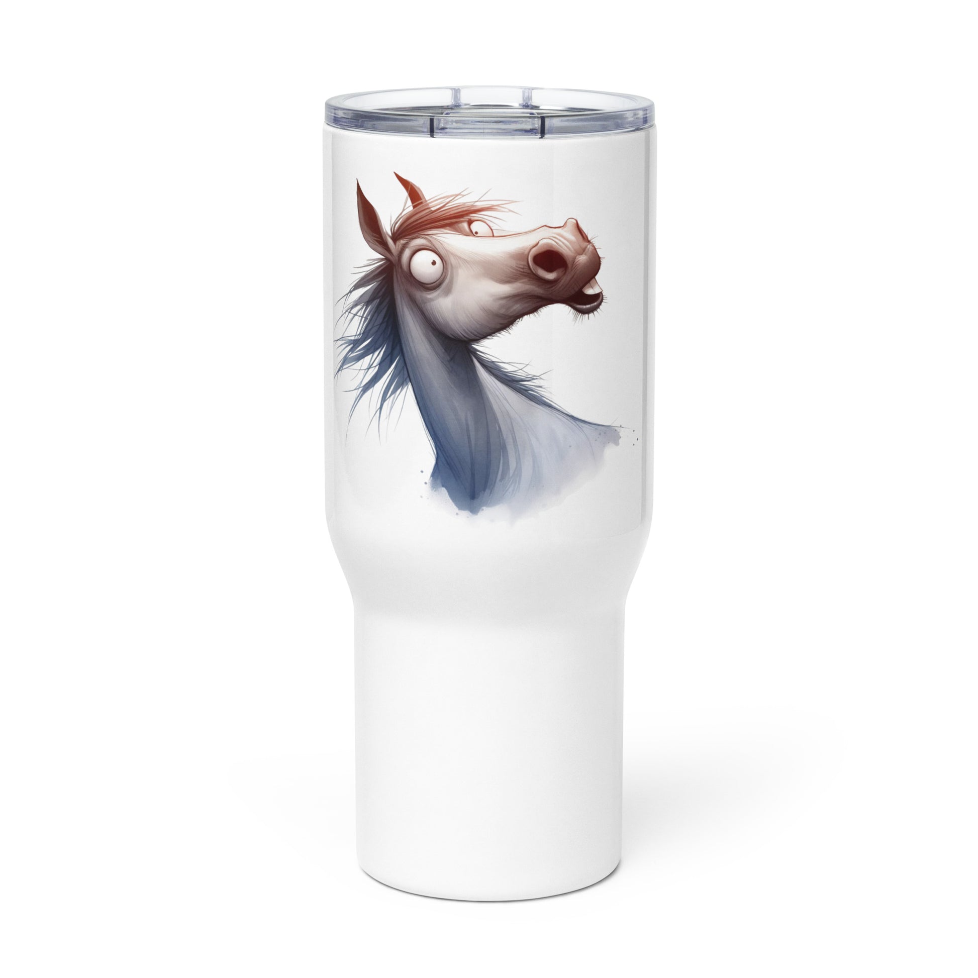 Travel mug with a handle- Crazy Horse 14 - offthespeed
