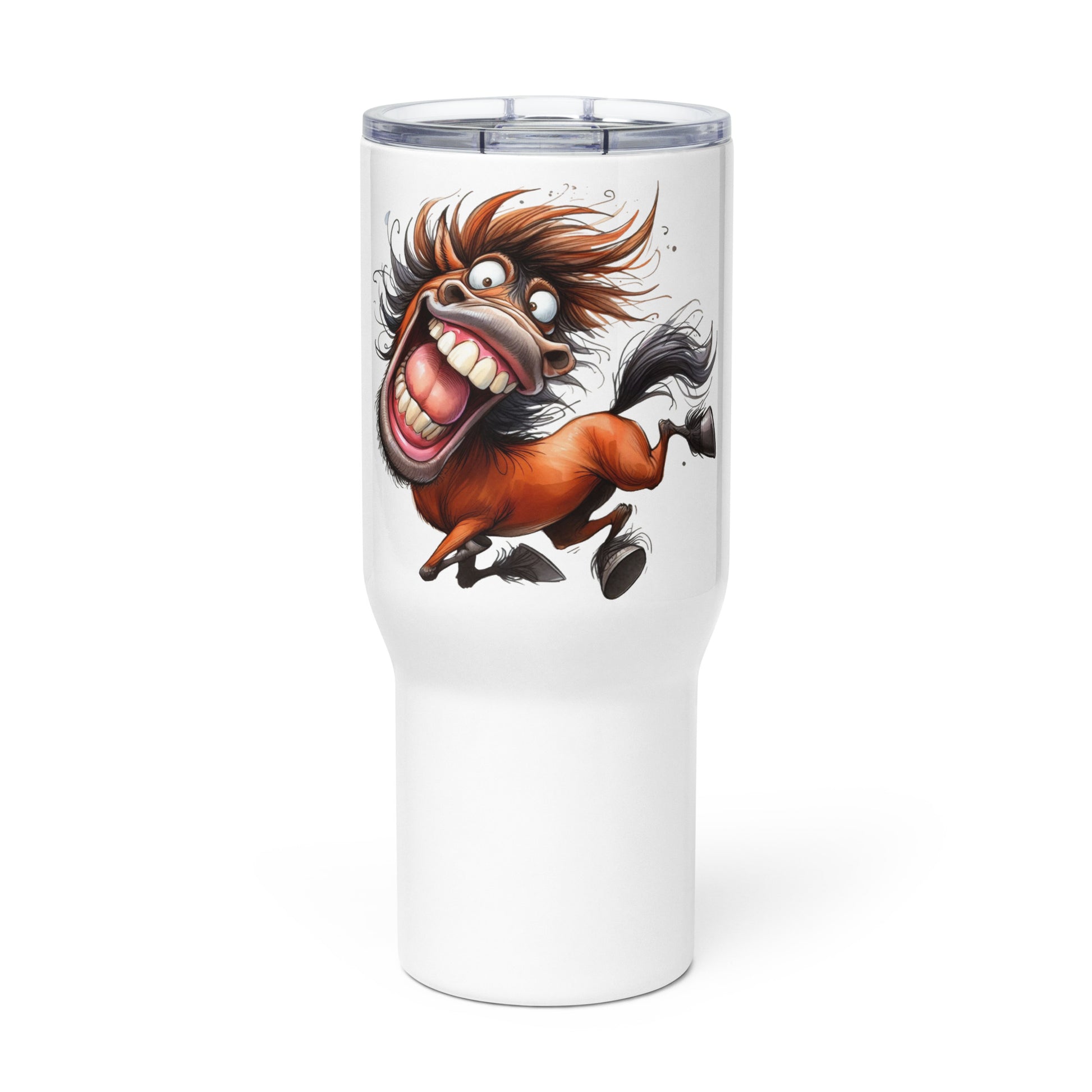 Travel mug with a handle- Crazy Horse 29 - offthespeed