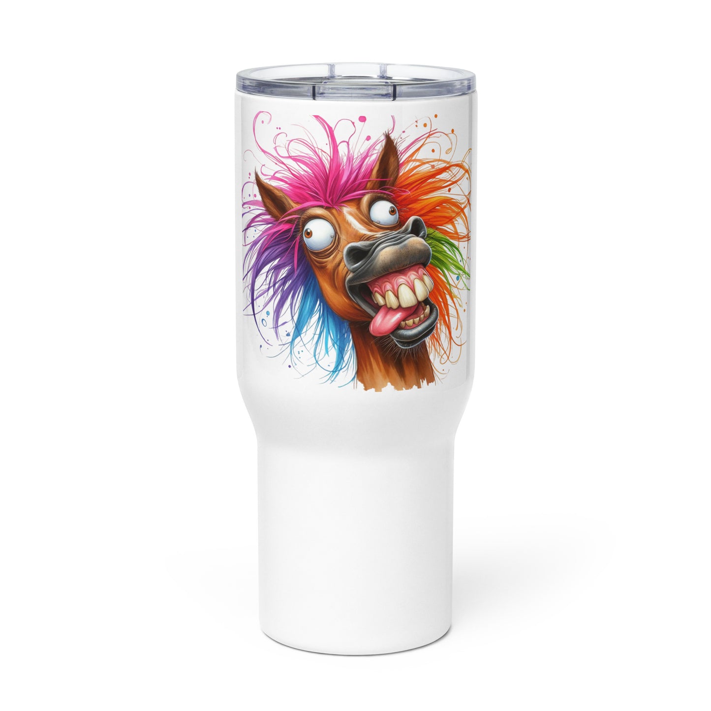 Travel mug with a handle- Crazy Horse 46 - offthespeed