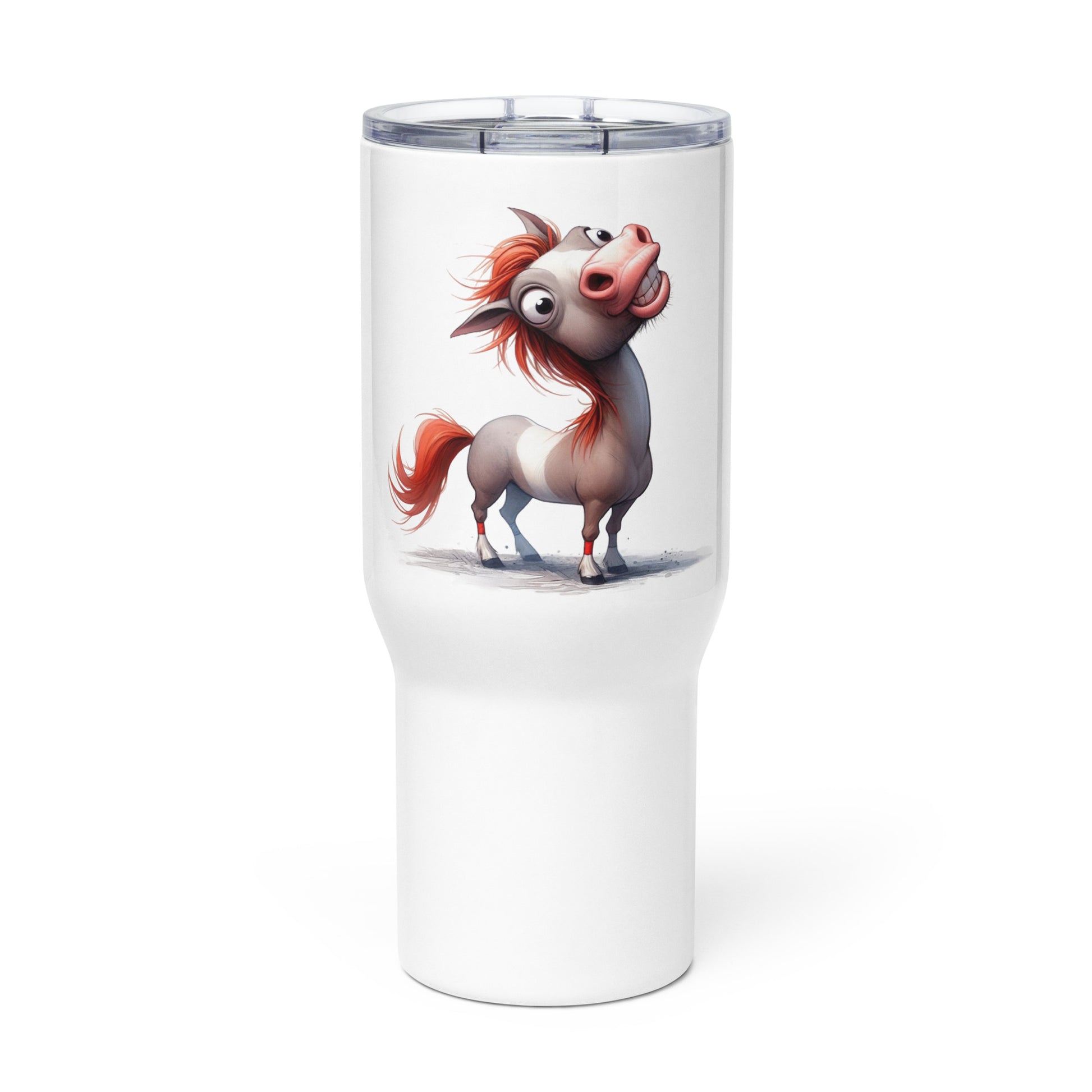 Travel mug with a handle- Crazy Horse 56 - offthespeed