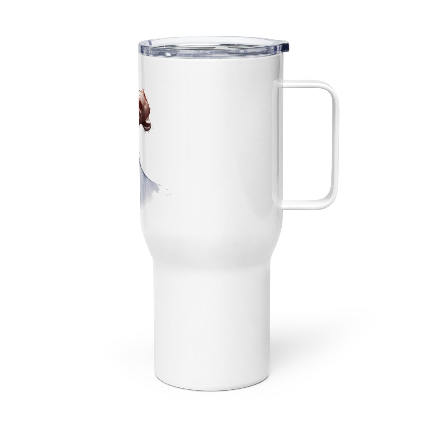Travel mug with a handle- Crazy Horse 14 - offthespeed