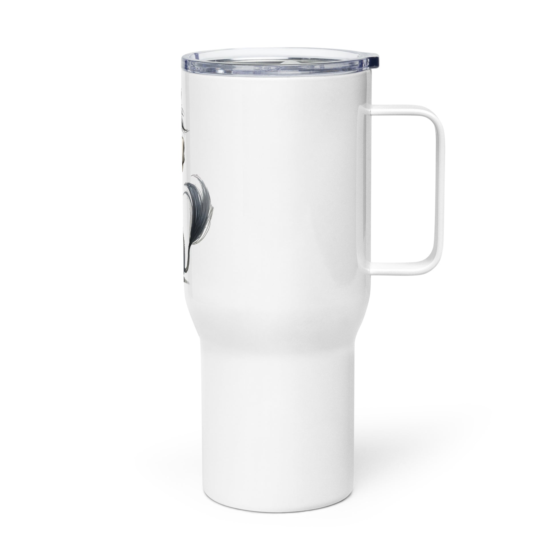 Travel mug with a handle- Crazy Horse 15 - offthespeed