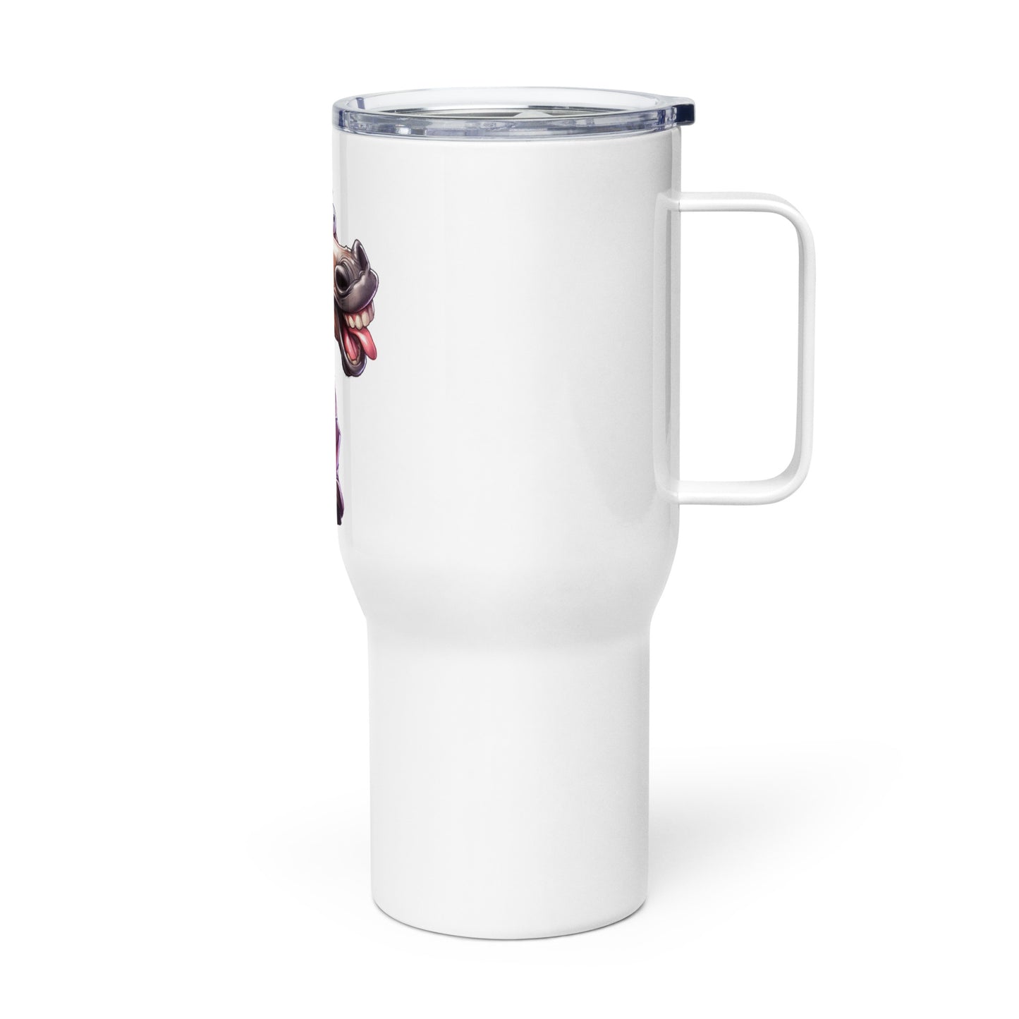 Travel mug with a handle- Crazy Horse 18 - offthespeed
