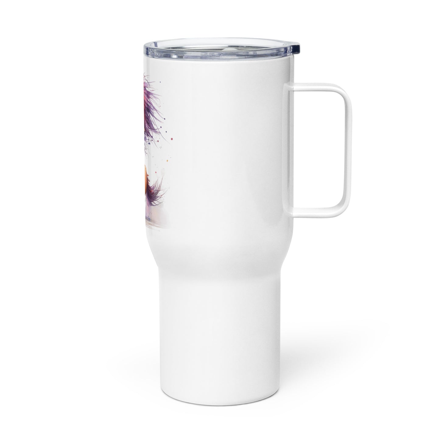 Travel mug with a handle- Crazy Horse 43 - offthespeed