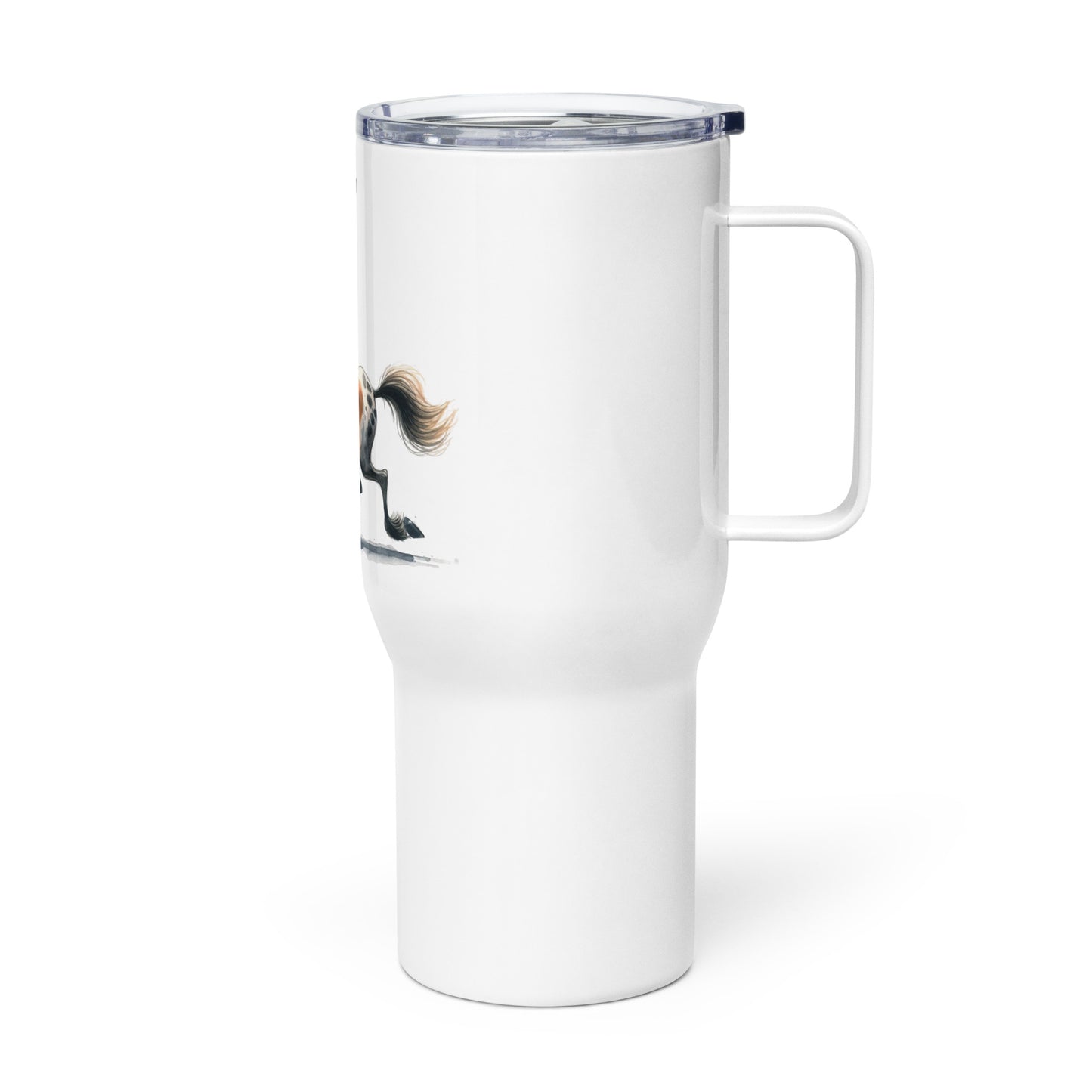Travel mug with a handle- Crazy Horse 48 - offthespeed