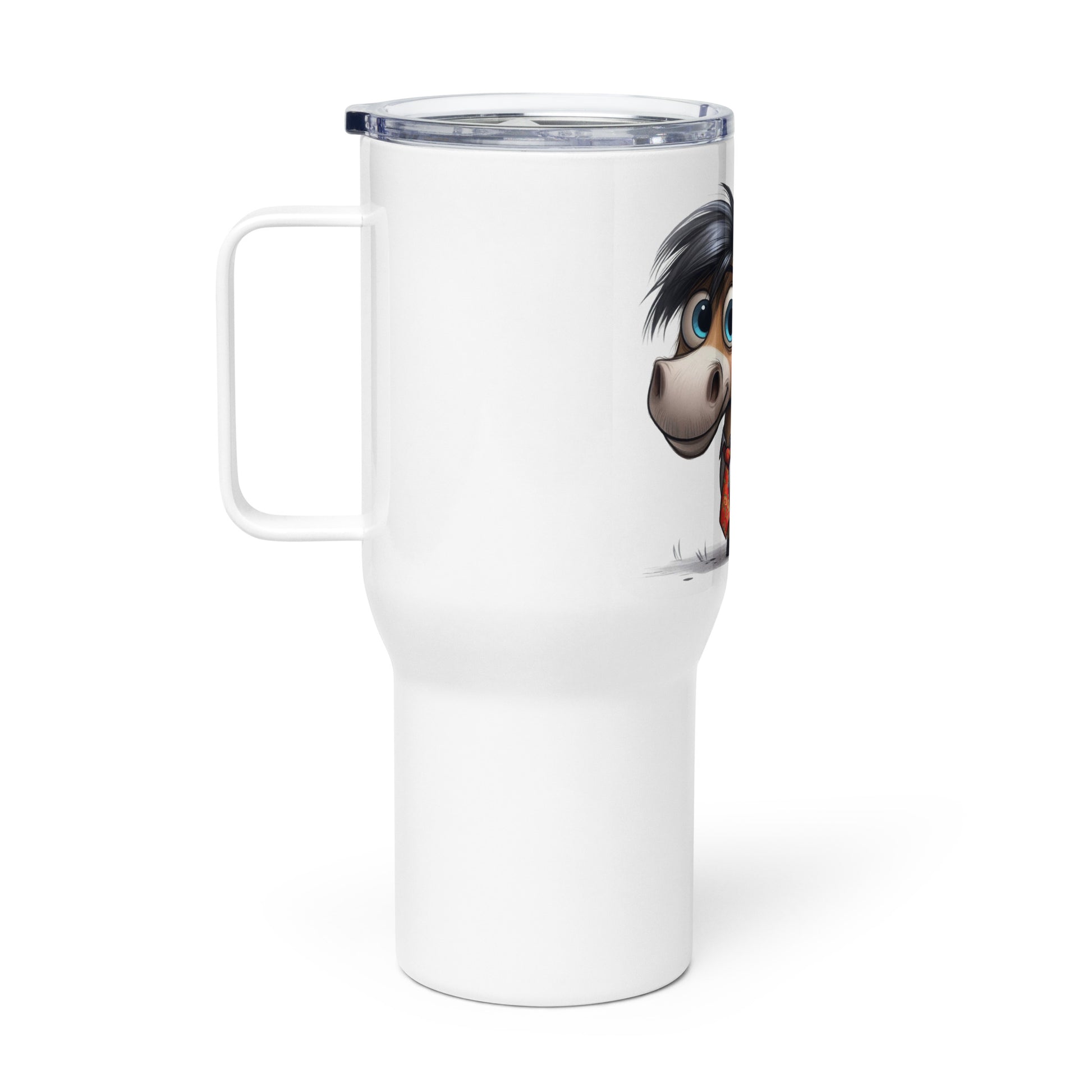 Travel mug with a handle-Crazy Horse 8 - offthespeed