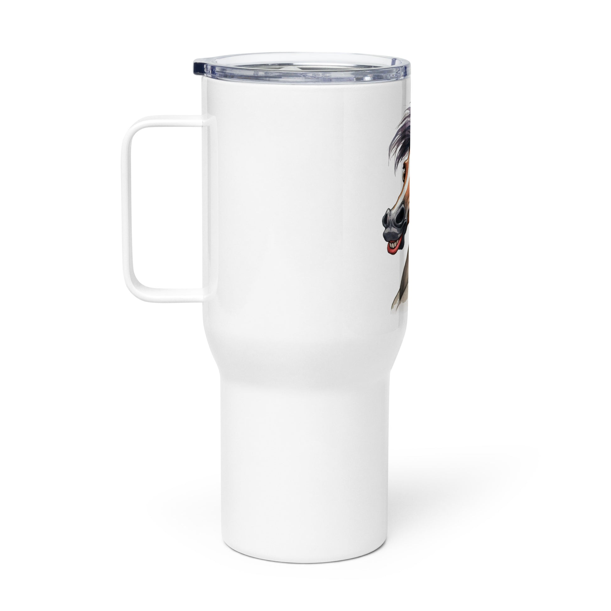 Travel mug with a handle- Crazy Horse 11 - offthespeed