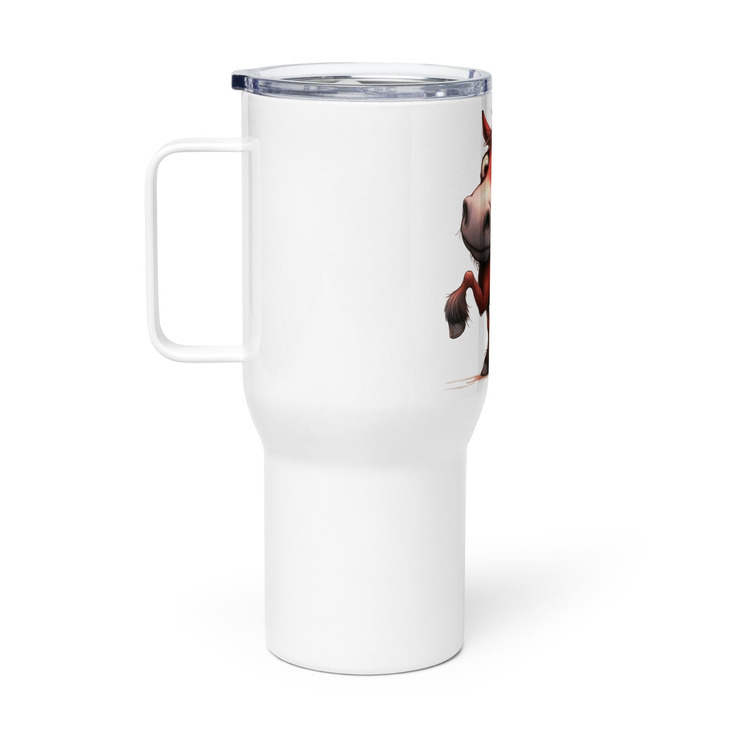 Travel mug with a handle- Crazy Horse 32 - offthespeed