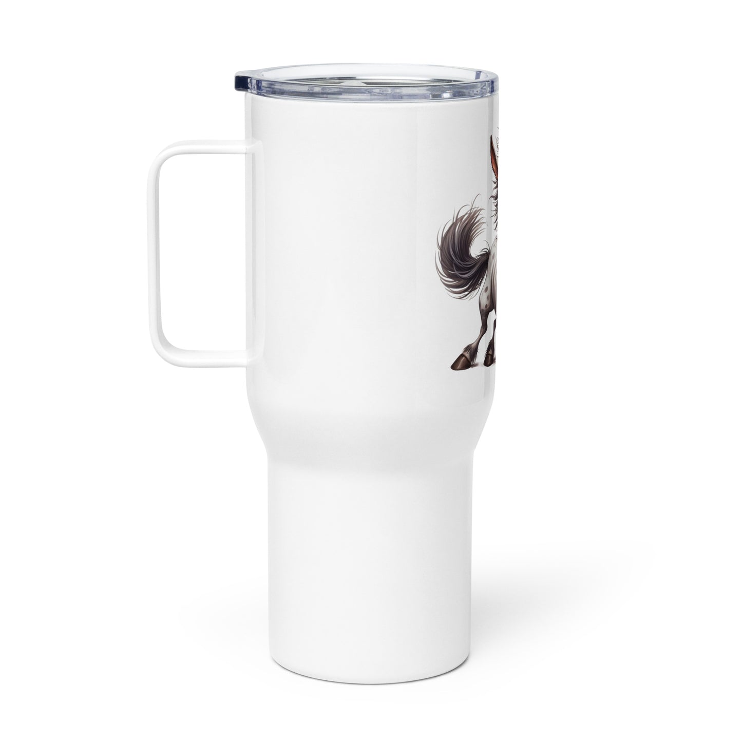 Travel mug with a handle- Crazy Horse 39 - offthespeed