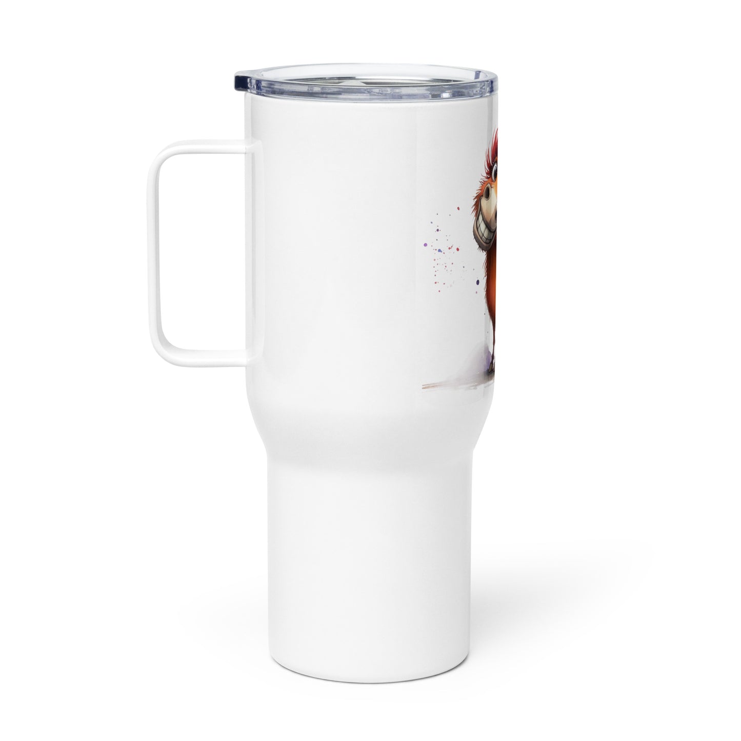 Travel mug with a handle- Crazy Horse 43 - offthespeed