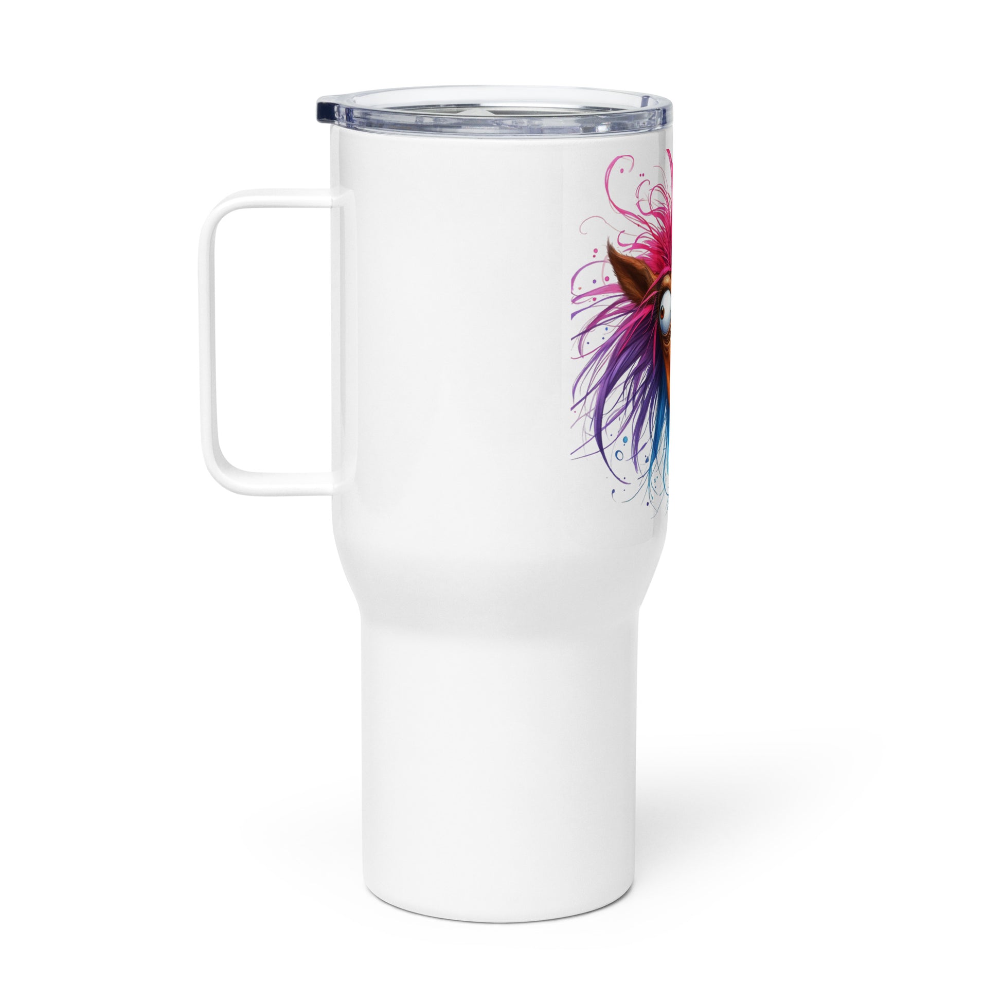 Travel mug with a handle- Crazy Horse 46 - offthespeed