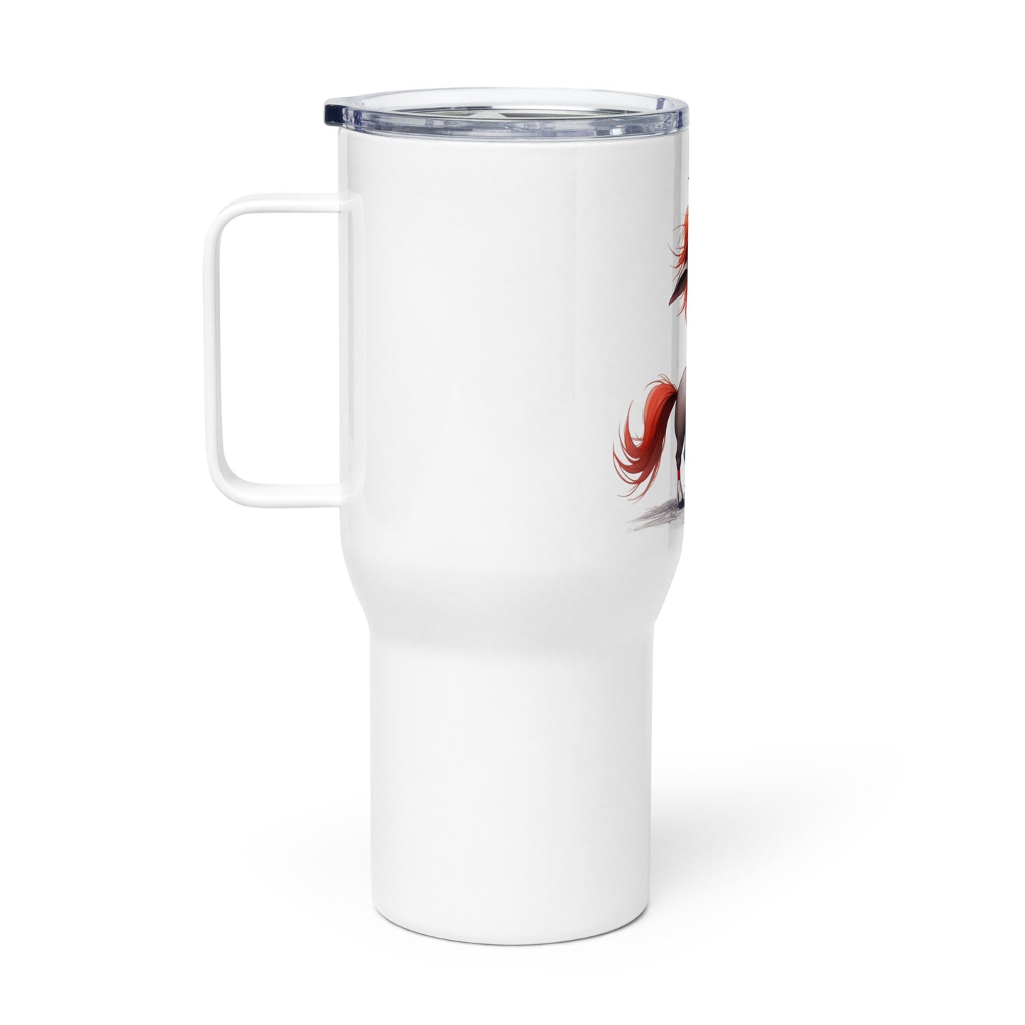 Travel mug with a handle- Crazy Horse 56 - offthespeed